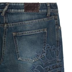 Fendi Embroidered Denim Jeans S