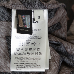 Pre Owned Fendi Brown Zucca Print Cotton Crew Neck T- Shirt S