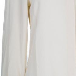 Pre Owned Fendi Beige Silk Collared Top M