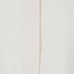 Pre Owned Fendi Beige Silk Collared Top M