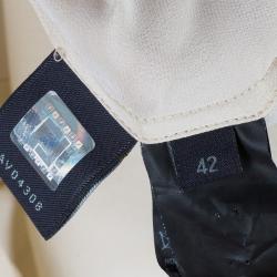 Pre Owned Fendi Beige Silk Collared Top M