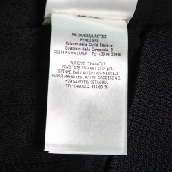 Pre Owned Fendi Black Zucca Monogram Knit Pullover Top S 