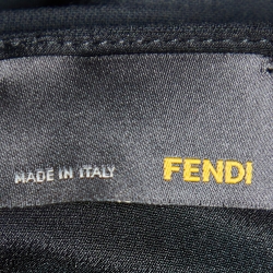 Pre Owned Fendi Black Knit Ruffled Mini Dress M