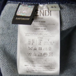 Pre Owned Fendi Blue Denim Boot Cut High Waisted Jeans S Waist 28"