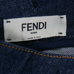 Pre Owned Fendi Blue Denim Boot Cut High Waisted Jeans S Waist 28"