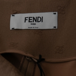Fendi Brown FF Karligraphy Wool & Cashmere Shorts M