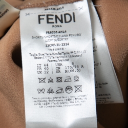 Fendi Brown FF Karligraphy Wool & Cashmere Shorts M