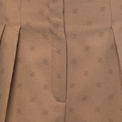 Fendi Brown FF Karligraphy Wool & Cashmere Shorts M