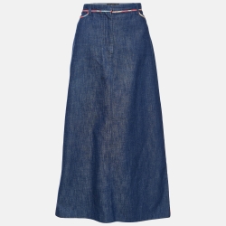 مملوكة مسبقًا Fendi Jeans Vintage Blue Denim Skirt & Jacket Set M