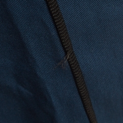 Pre Owned Fendi Navy Cotton Contrast Trim Capri Pants M