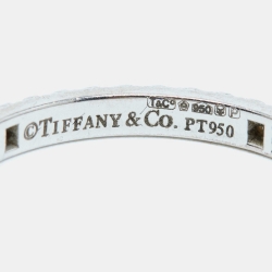 Pre Owned Tiffany & Co. Diamond Platinum Full Eternity Ring Size 53