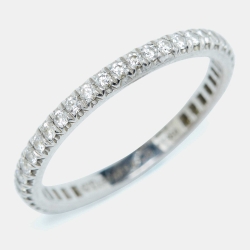 Pre Owned Tiffany & Co. Diamond Platinum Full Eternity Ring Size 53