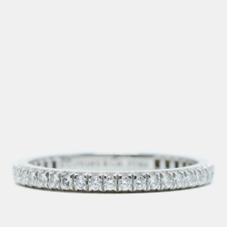Pre Owned Tiffany & Co. Diamond Platinum Full Eternity Ring Size 53