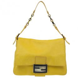Pre Owned Fendi Yellow Mama Forever Shoulder Bag