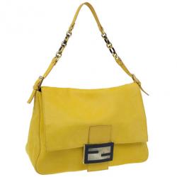Pre Owned Fendi Yellow Mama Forever Shoulder Bag