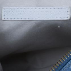 Pre Owned Fendi Blue Forever Zucca Boston Bag