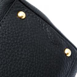 Pre Owned Fendi Black Leather Large Peekaboo Top Handle Bag