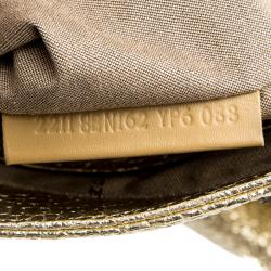 Pre Owned Fendi Gold Leather Du Jour Satchel