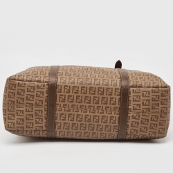 مملوكة مسبقًا Fendi Brown Zucchino Coated Canvas Shopper Tote