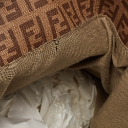 مملوكة مسبقًا Fendi Brown Zucchino Coated Canvas Shopper Tote