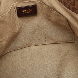 مملوكة مسبقًا Fendi Brown Zucchino Coated Canvas Shopper Tote