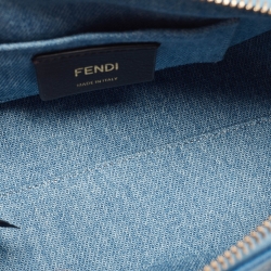 Pre Owned Fendi Blue Denim Mini By The Way Bag