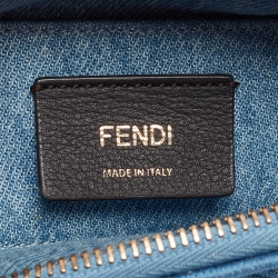 Pre Owned Fendi Blue Denim Mini By The Way Bag