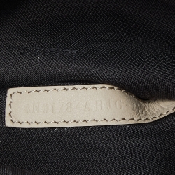 Pre Owned Fendi Beige/Brown Zucchino Suede Flat Wristlet Pouch