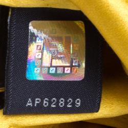 Pre Owned Fendi Black Raffled Satin Folded Clutch