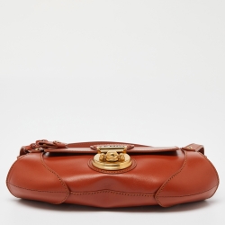 Pre Owned Fendi Tan Leather Compilation Baguette Bag