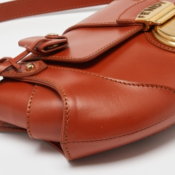 Pre Owned Fendi Tan Leather Compilation Baguette Bag