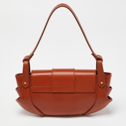 Pre Owned Fendi Tan Leather Compilation Baguette Bag