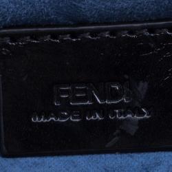 Pre Owned Fendi Blue Leather Be Baguette Crossbody Bag