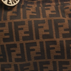Fendi Blue/Tobacco Zucca Canvas and Patent Leather Chef Chain Link Hobo