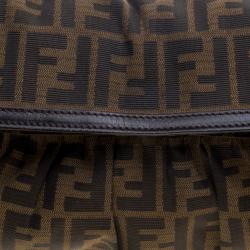 Pre Owned Fendi Tobacco Zucca Canvas Small Chef Shoulder Bag