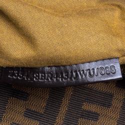 Pre Owned Fendi Tobacco Zucca Canvas Small Chef Shoulder Bag