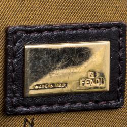 Pre Owned Fendi Tobacco Zucca Canvas Small Chef Shoulder Bag