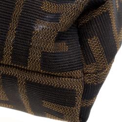 Pre Owned Fendi Tobacco Zucca Canvas Small Chef Shoulder Bag