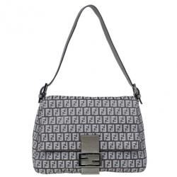 Fendi Metallic Zucchino Baguette Shoulder Bag