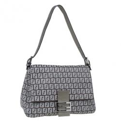 Fendi Metallic Zucchino Baguette Shoulder Bag