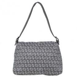 Fendi Metallic Zucchino Baguette Shoulder Bag
