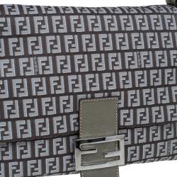 Fendi Metallic Zucchino Baguette Shoulder Bag