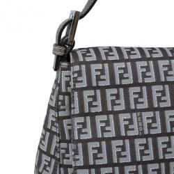 Fendi Metallic Zucchino Baguette Shoulder Bag