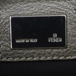 Fendi Metallic Zucchino Baguette Shoulder Bag