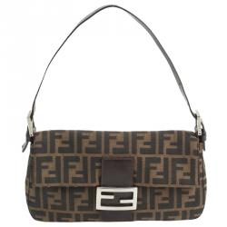 Fendi Tobacco Zucca Canvas Baguette Bag