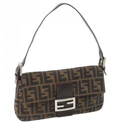 Fendi Tobacco Zucca Canvas Baguette Bag