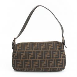 Fendi Tobacco Zucca Canvas Baguette Bag