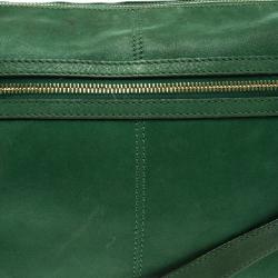 Pre Owned Fendi Green Iridescent Leather Forever Crossbody Bag