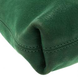 Pre Owned Fendi Green Iridescent Leather Forever Crossbody Bag