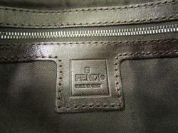 Pre Owned Fendi Tobacco Zucca Canvas Baguette Shoulder Bag